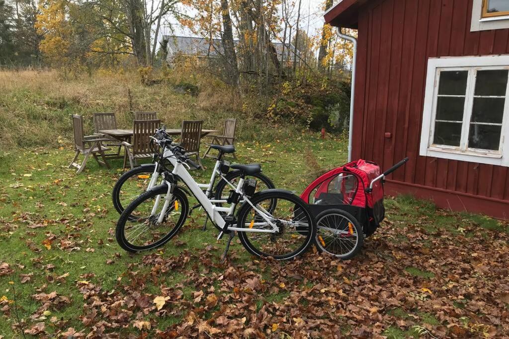 Sjoenaera Stuga Med Bat Och Bastu Ramkvilla エクステリア 写真